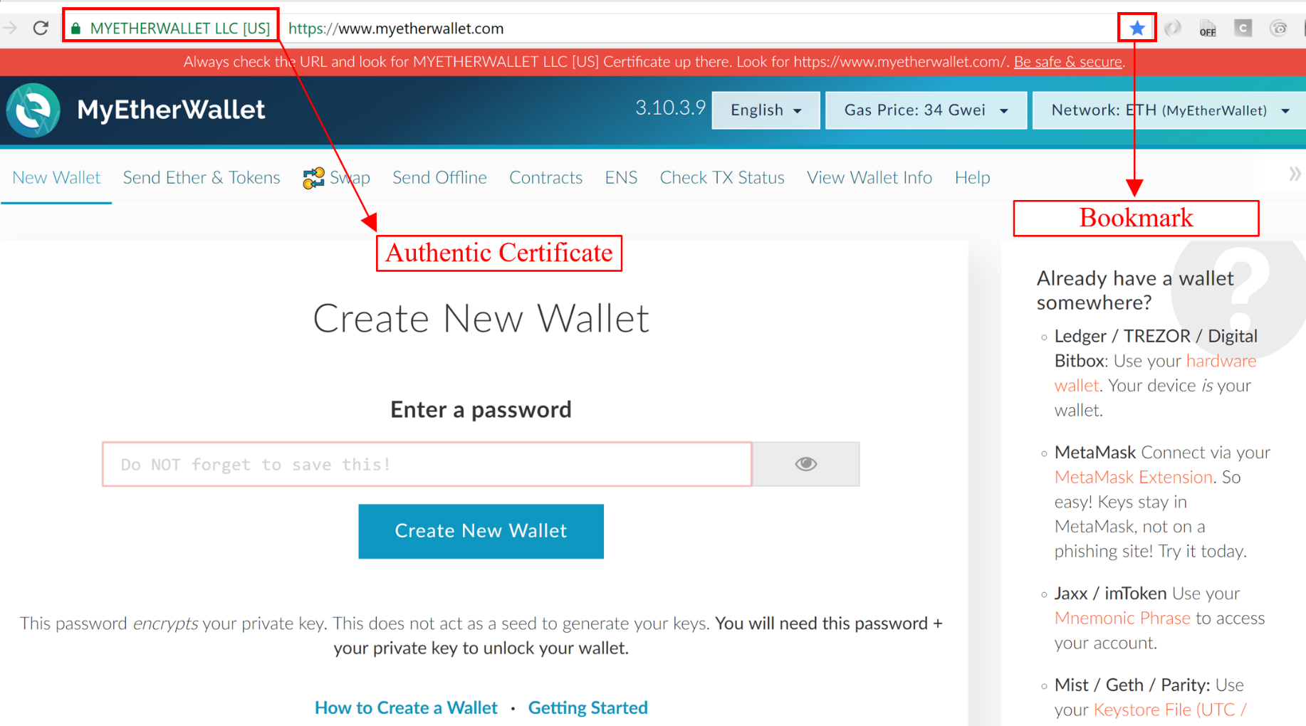 How to access old myetherwallet