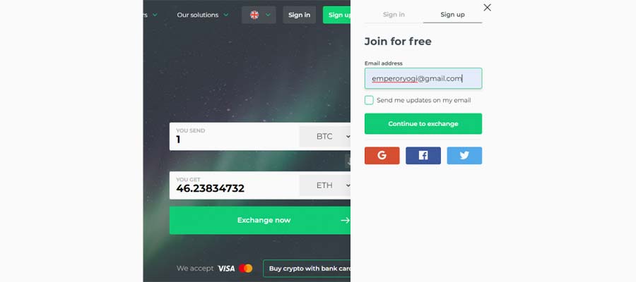 changelly instant exchange guide