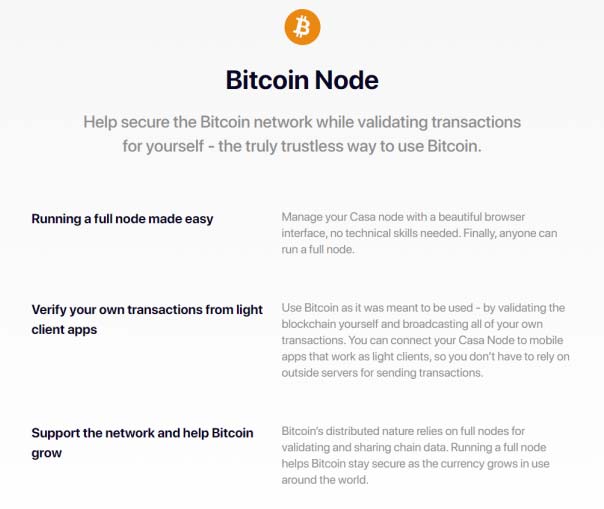casa bitcoin node