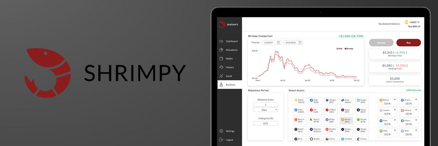 Shrimpy cryptocurrency tracking app